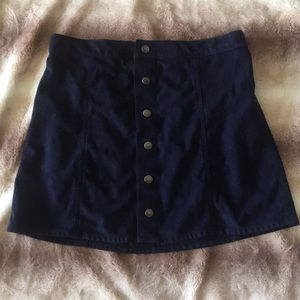 Blue Express suede skirt